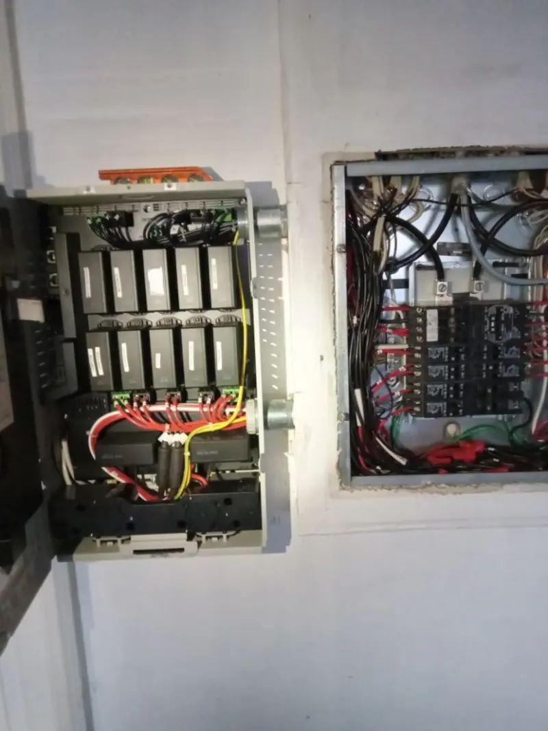 Electrical panel upgrade completed for Security Camera Wiring in San Antonio Heights